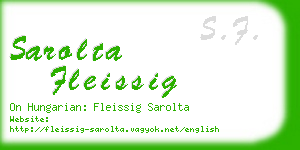 sarolta fleissig business card